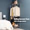 Mind Reader Heavy Duty Rolling Garment Rack with Adjustable Bar, Chrome